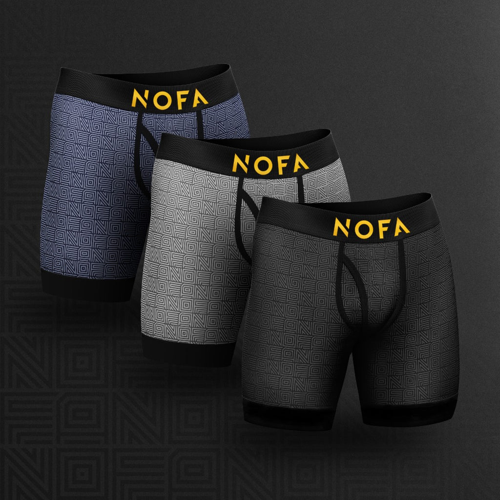 No Boundaries Men's Tag-Free Printed Stretch Boxer Briefs, 3-Pack, Sizes up  to 3XL 